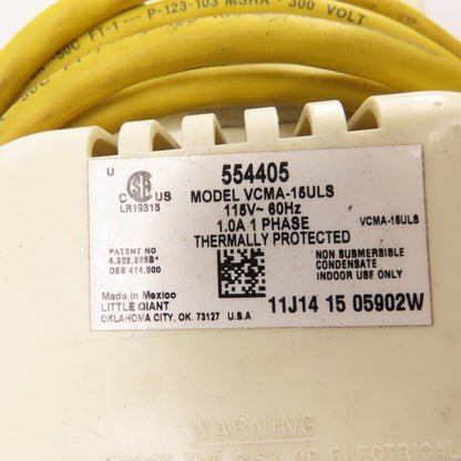 Little Giant VCMA-15ULS Condensate Removal Tank 115V 1PH W/ 1/2 Gallon Tank