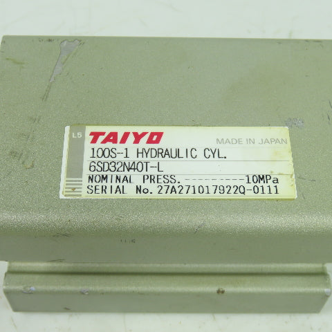 100S-1 6SD32N40T-L Double Acting Hydraulic Cylinder 1.5" Bore
