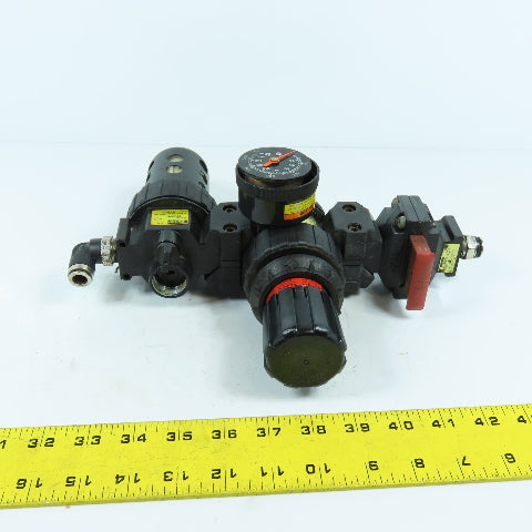 Parker 06E22A13AC 06L21BE Compressed Air Filter Regulator & Lubricator NO BOWL