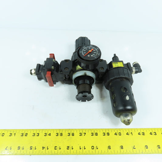 Parker 06E22A13AC 06L21BE Compressed Air Filter Regulator & Lubricator NO BOWL