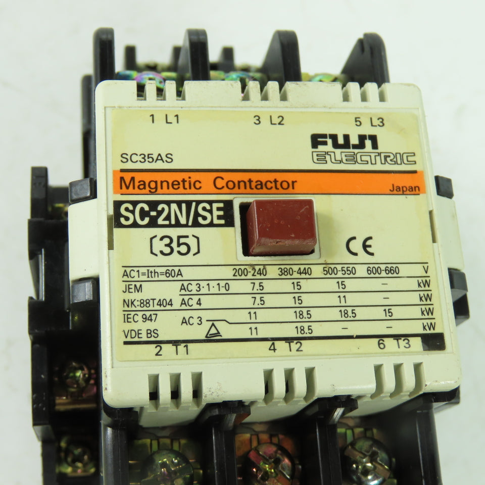 Fuji SC-2N/SE Magnetic Contactor 60A 200-250V Coil