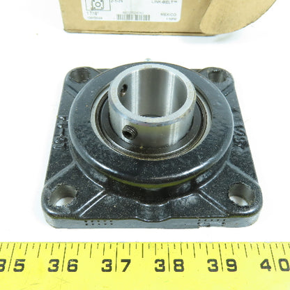 Rexnord F3S223E Link-Belt 4-Bolt Flange Mount Ball Bearing Unit 1-7/16" Bore