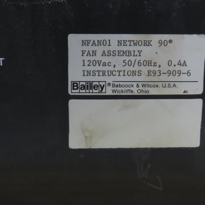 Babcock & Wilcox NFAN01 Bailey Network Dual Fan Assembly 120VAC