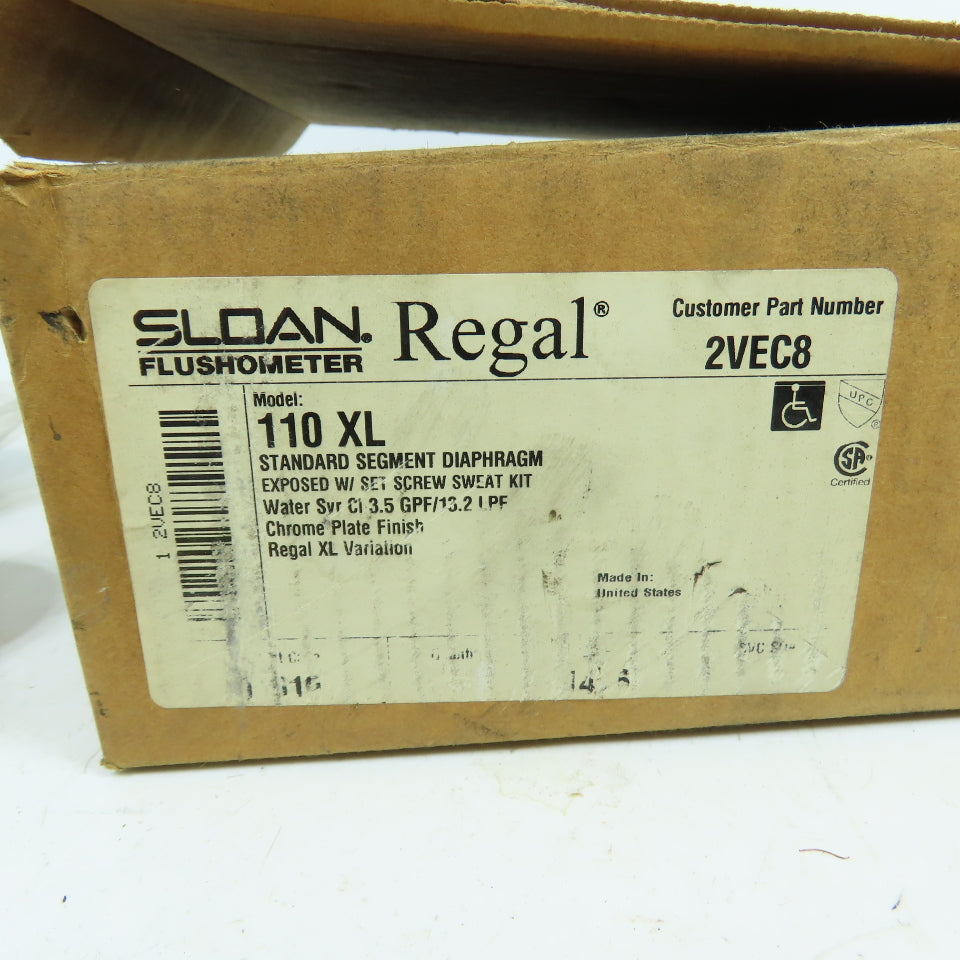 Sloan Regal 2VEC8 110 XL Exposed Manual Flush Valve Top Spud (INCOMPLETE)