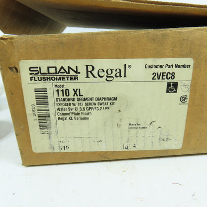 Sloan Regal 2VEC8 110 XL Exposed Manual Flush Valve Top Spud (INCOMPLETE)