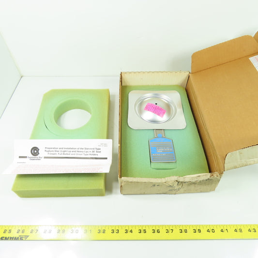 Continental Disk STD-L-V (LL) 3" Rupture Disk Aluminum-Teflon-316 26.2PSIG @72°F
