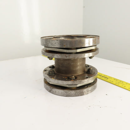 Rexnord Thomas 412 Ser 71 Flexible Elements Disc Coupling 4-3/16" Smooth Bore