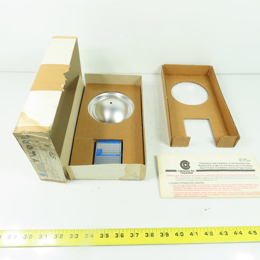 Continental Disk STD-V 3" Rupture Disk 316-Teflon-316 166 PSIG @ 70°F
