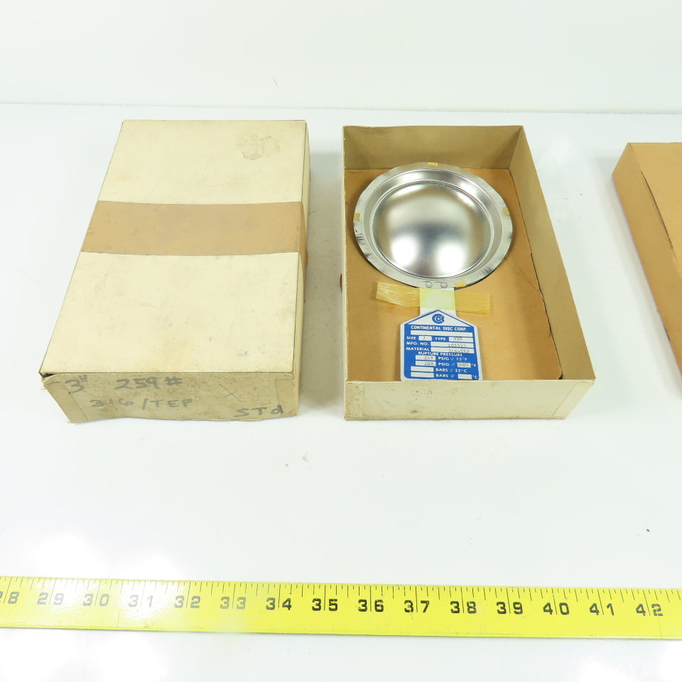 Continental Disk STD 3" Rupture Disk 316-TEF 259 PSIG @ 72°F
