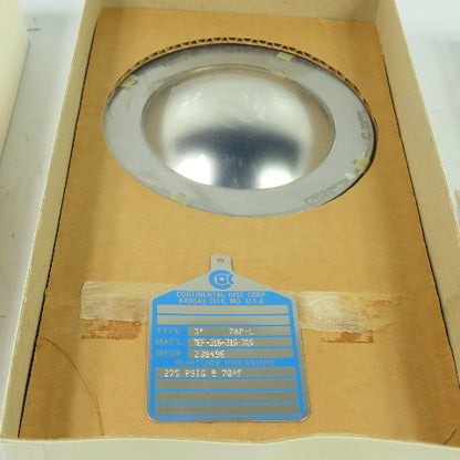 Continental Disk ZAP-L 3" Rupture Disk TEF-316-316-316 275 PSIG @ 70°F