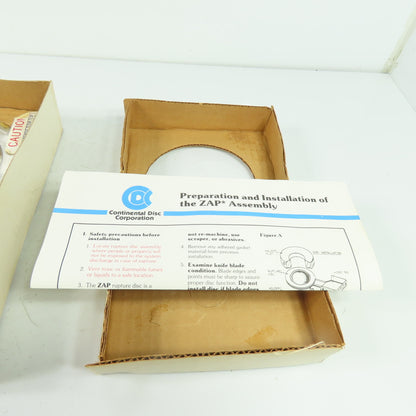 Continental Disk ZAP 3" Rupture Disk TEF-316-316-316 55 PSIG @ 390°F