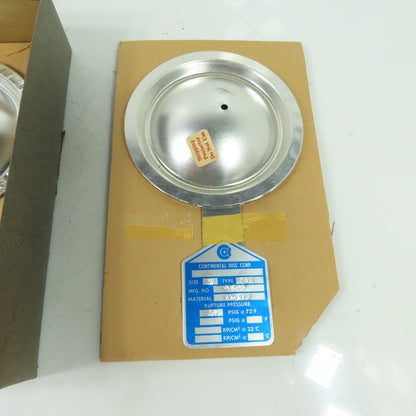 Continental Disk STD 3" Rupture Disk AL-TEF 54 PSIG @ 72°F Lot Of 2