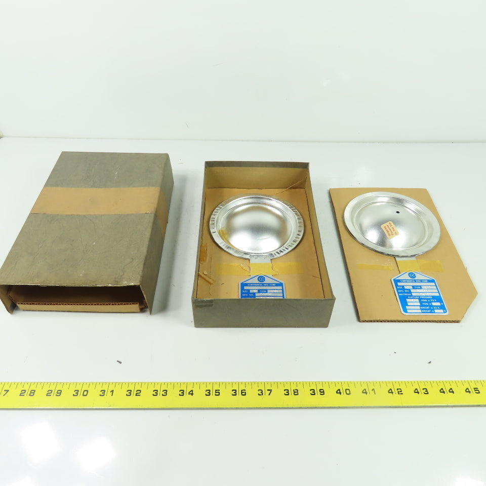 Continental Disk STD 3" Rupture Disk AL-TEF 54 PSIG @ 72°F Lot Of 2