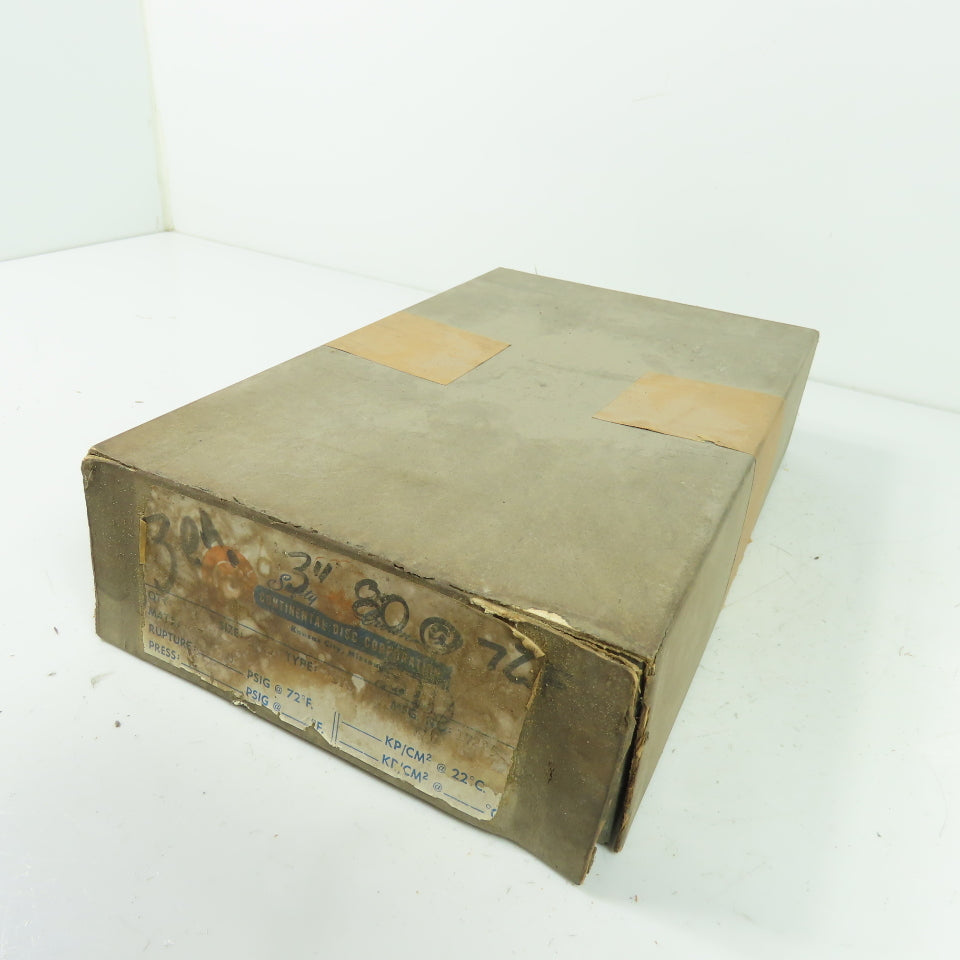 Continental Disk STD 3" Rupture Disk NI-TEF 80 PSIG @ 72°F Lot Of 2
