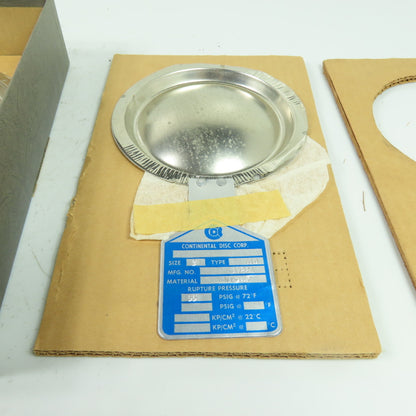 Continental Disk STD 3" Rupture Disk NI-TEF 55 PSIG @ 72°F Lot Of 2