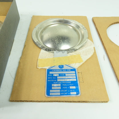 Continental Disk STD 3" Rupture Disk NI-TEF 55 PSIG @ 72°F Lot Of 2