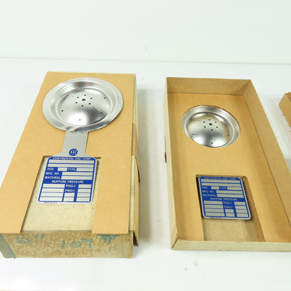 Continental Disk CDCV 2" Rupture Disk 316-AG-316 109 PSIG @ 72°F Lot Of 2