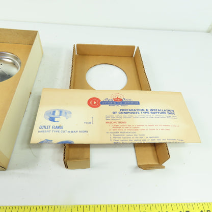 Continental Disk CDCV 2" Rupture Disk 316-AG-316 109 PSIG @ 72°F Lot Of 2