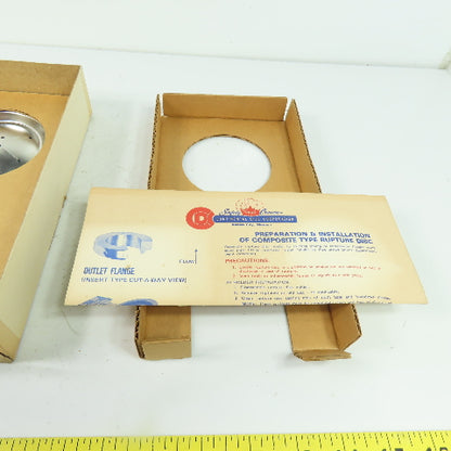 Continental Disk CDCV 2" Rupture Disk 316-AG-316 109 PSIG @ 72°F Lot Of 2