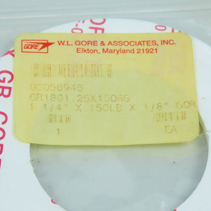 W.L. Gore 03056946 GR1801 .25X150RG Gaskets 1-1/4" x 150LB x 1/8" GOR Lot Of 2