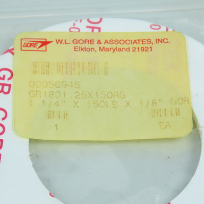 W.L. Gore 03056946 GR1801 .25X150RG Gaskets 1-1/4" x 150LB x 1/8" GOR Lot Of 2