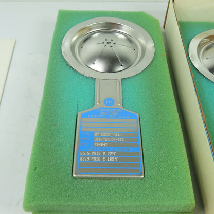 Continental Disk CDCV (LL) 2" Rupture Disk 316-TEFLON-316 65.5 PSIG @ 72°F Lot/2