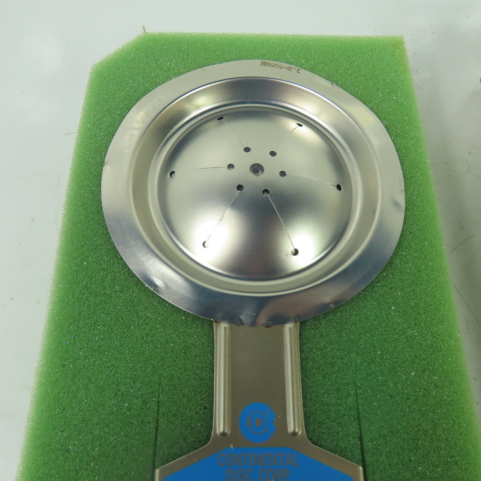 Continental Disk CDCV (LL) 2" Rupture Disk 316-TEFLON-316 66.0 PSIG @72°F Lot/ 2