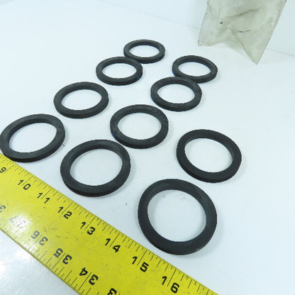 PT Coupling Co. B05 BUNA BDL10 2" ID X 2-5/8" OD x 1/4" Gaskets Lot Of 10