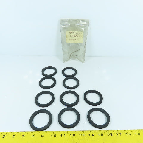 PT Coupling Co. B05 BUNA BDL10 2" ID X 2-5/8" OD x 1/4" Gaskets Lot Of 10