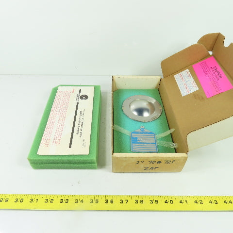 Continental Disk ZAP-L 2" Rupture Disk 316-316-316-Teflon 70 PSIG @72°F
