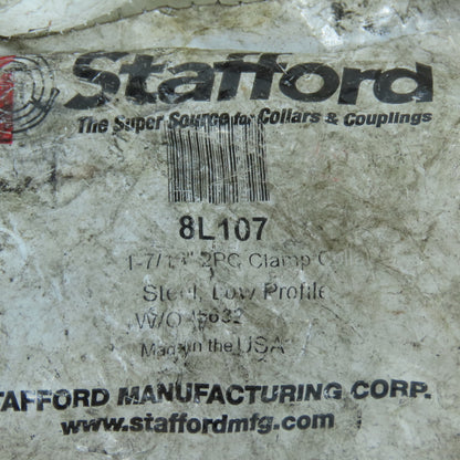 Stafford 8L100, 8L102, 8L103, 8L107 2 Piece Steel Shaft Clamp Collar Mixed Lot/7