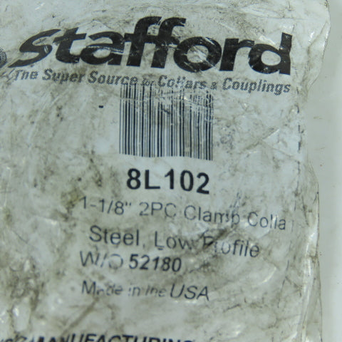 Stafford 8L100, 8L102, 8L103, 8L107 2 Piece Steel Shaft Clamp Collar Mixed Lot/7