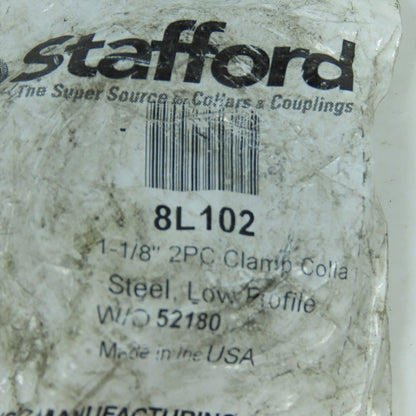 Stafford 8L100, 8L102, 8L103, 8L107 2 Piece Steel Shaft Clamp Collar Mixed Lot/7