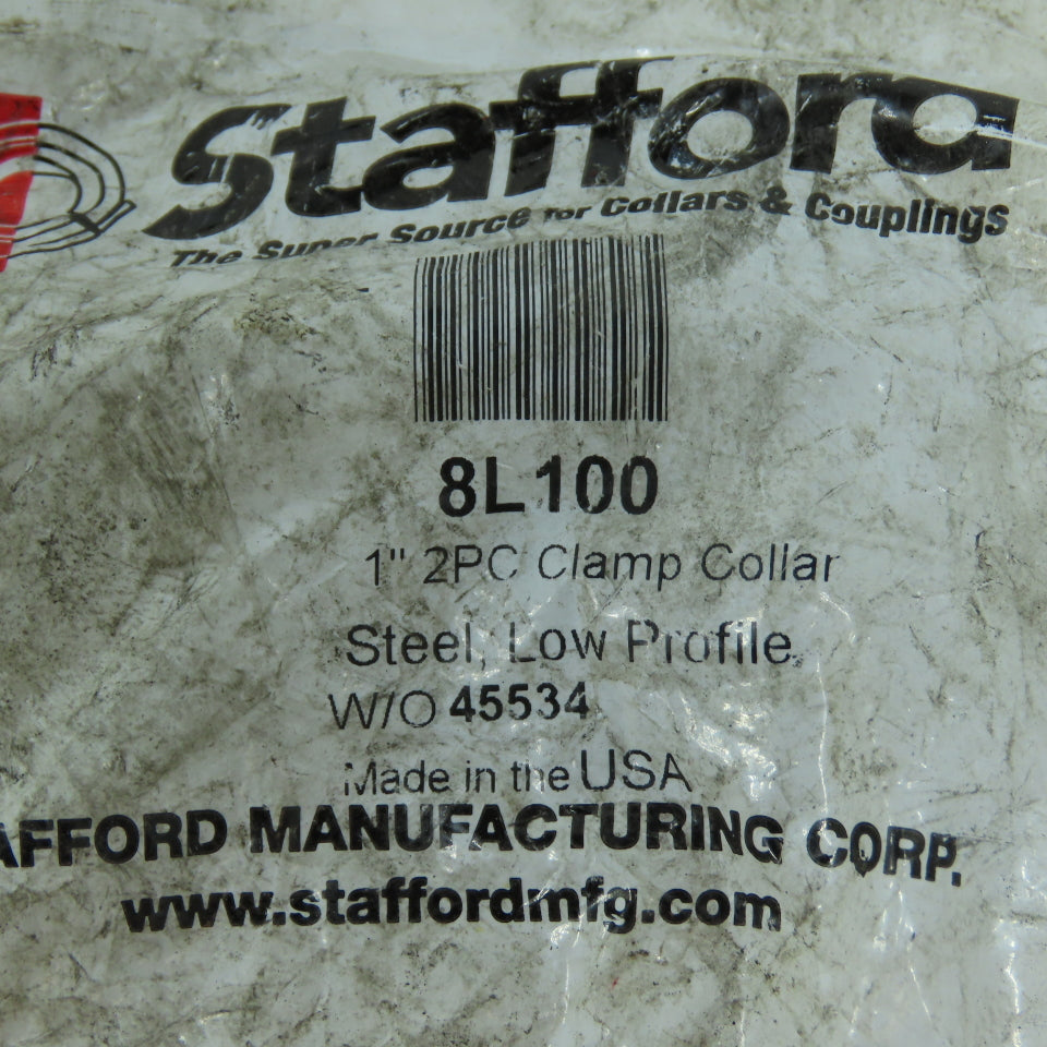 Stafford 8L100, 8L102, 8L103, 8L107 2 Piece Steel Shaft Clamp Collar Mixed Lot/7