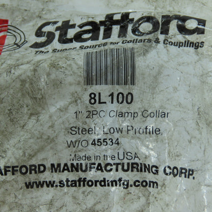 Stafford 8L100, 8L102, 8L103, 8L107 2 Piece Steel Shaft Clamp Collar Mixed Lot/7