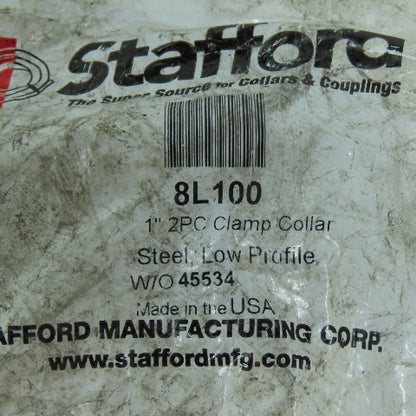 Stafford 8L100, 8L102, 8L103, 8L107 2 Piece Steel Shaft Clamp Collar Mixed Lot/7