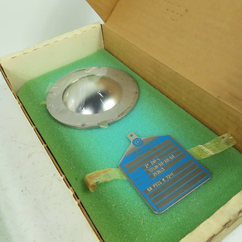 Continental Disk ZAP-L 2" Rupture Disk TEFLON-316-316-316 60 PSIG @ 70°F