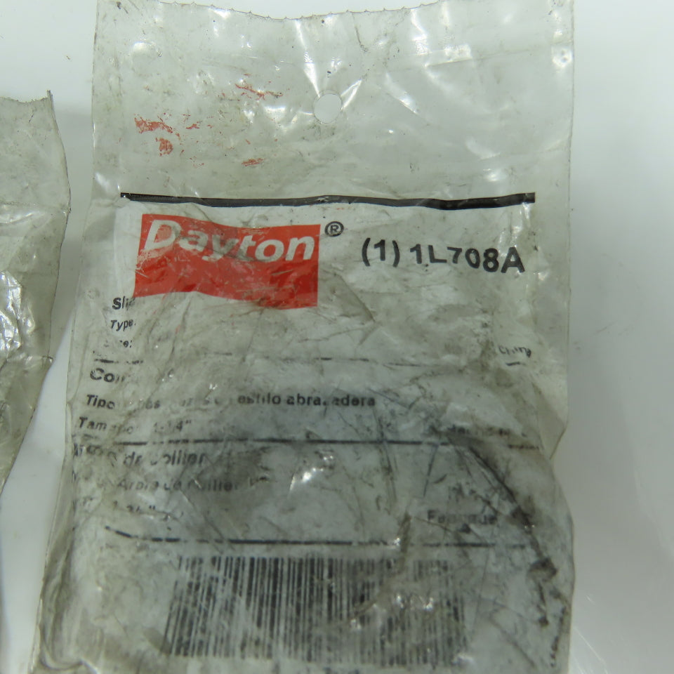 Dayton 1L708 1-3/4" 2-Piece Shaft Collar Round Lot Of 5