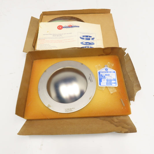 Continental Disc Corp Type ZAP 4" Te-SS-Mon-SS Rupture Disc 60PSIG 72°F