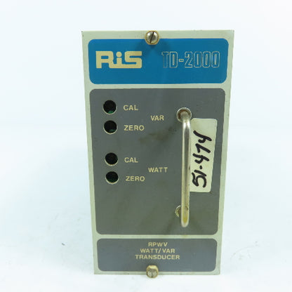 RIS RPWV-20 TD-2000 Watt/VAR Transducer 90-150VAC