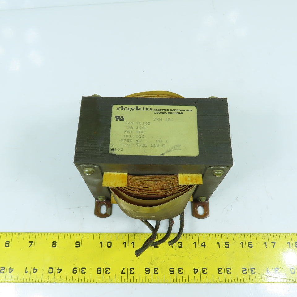 Daykin TL103 1000VA Control Transformer Pri 480V Sec 120V 1PH 60HZ