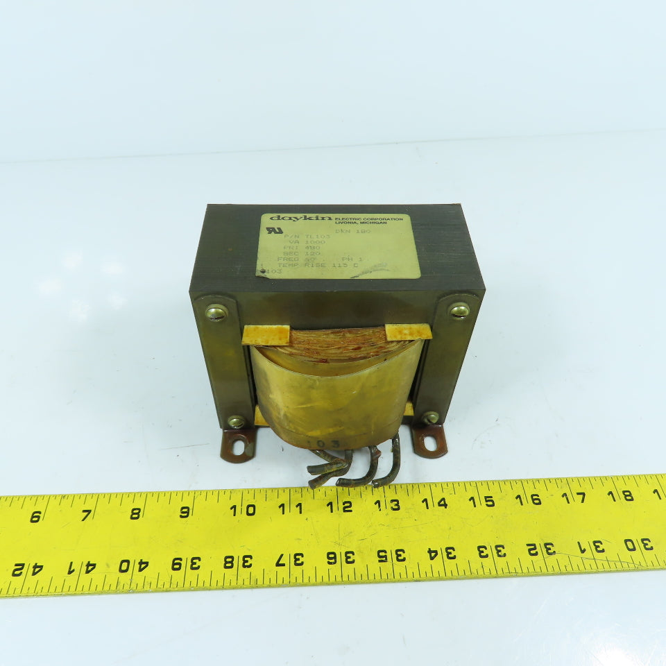 Daykin TL103 1000VA Control Transformer Pri 480V Sec 120V 1PH 60HZ
