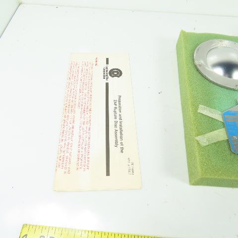 Continental Disk ZAP-L 2" Rupture Disk TEFLON-316-316-316 75 PSIG @ 72°F Lot/2