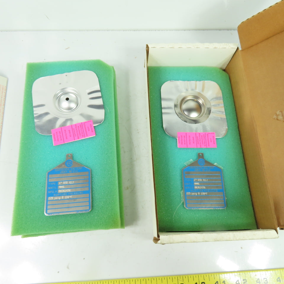 Continental Disk STD (LL) 1" Rupture Disk MONEL 225 PSIG @ 190°F Lot Of 2