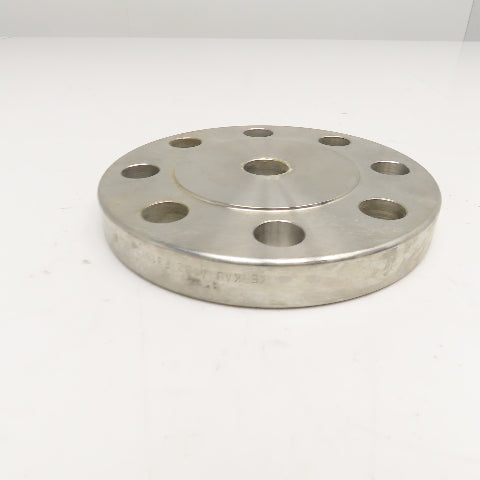 Kerkau A182 F316/316L 6-1/2" OD x 1" Butt Weld 2" Pipe 8 Bolt Flange Plate