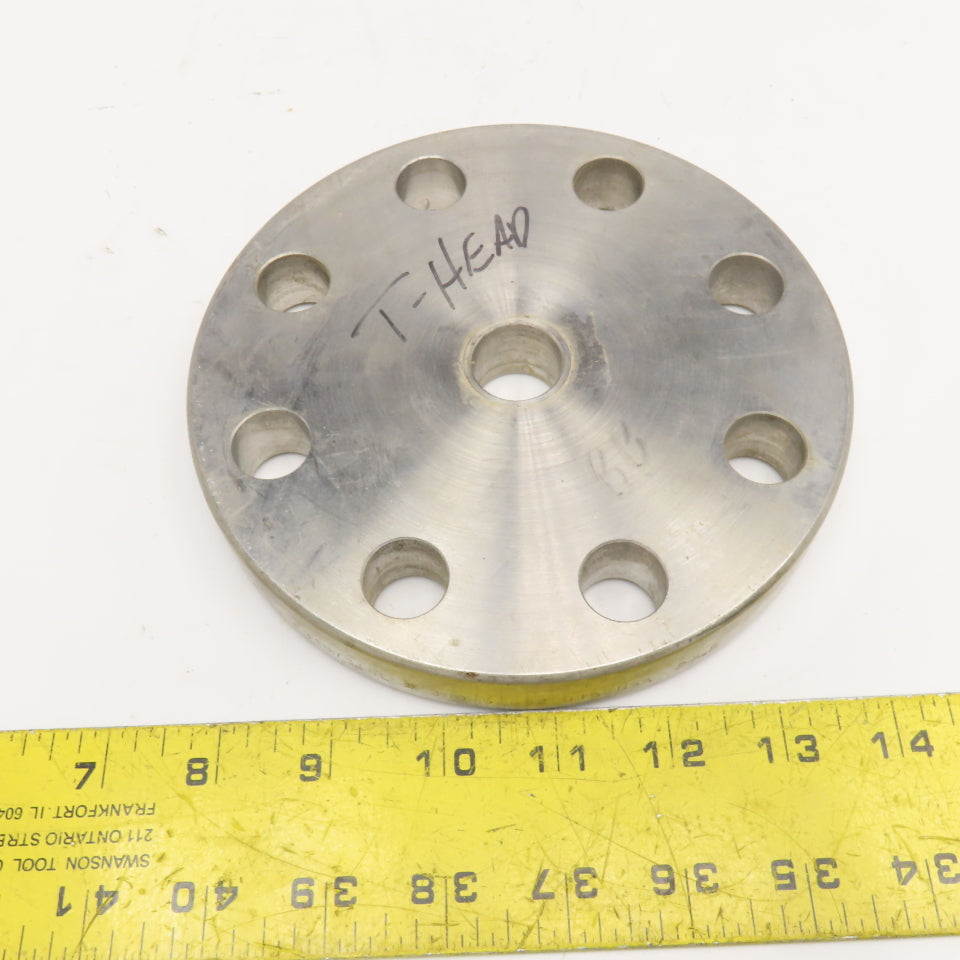 Kerkau A182 F316/316L 6-1/2" OD x 1" Butt Weld 2" Pipe 8 Bolt Flange Plate