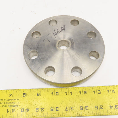 Kerkau A182 F316/316L 6-1/2" OD x 1" Butt Weld 2" Pipe 8 Bolt Flange Plate