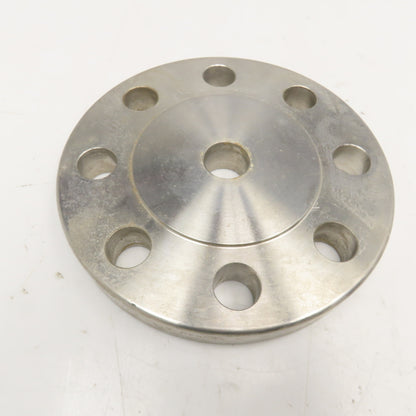 Kerkau A182 F316/316L 6-1/2" OD x 1" Butt Weld 2" Pipe 8 Bolt Flange Plate