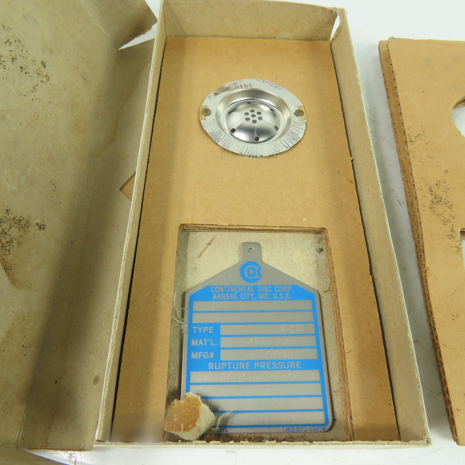 Continental Disk CDC 1" Rupture Disk 316-TEF 50.0 PSIG @ 72°F 214435