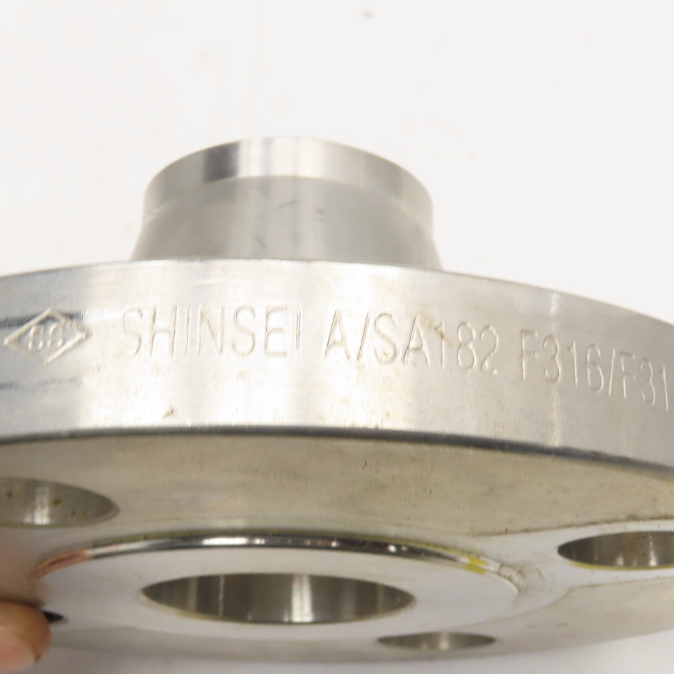 Shinsei A/SA182 F316/F316L 1-1/2" Stainless Steel Butt Weld Pipe Flange 300#
